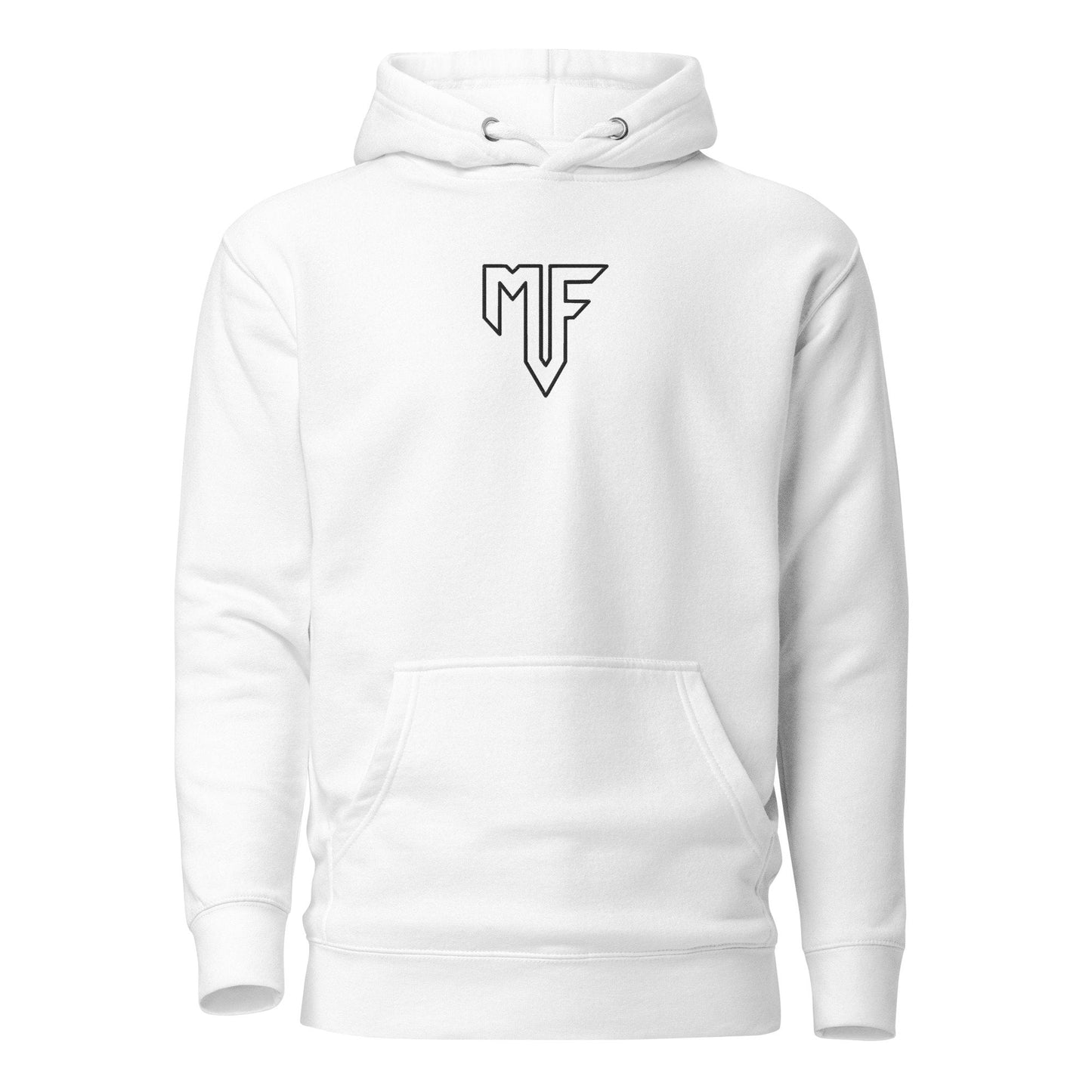 Unisex MF Central Embroidered Hoodie - White - MF Clothing