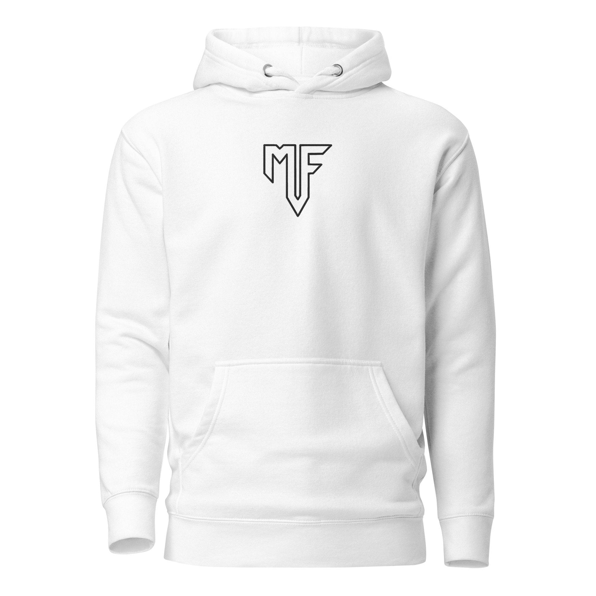 Unisex MF Central Embroidered Hoodie - White - MF Clothing