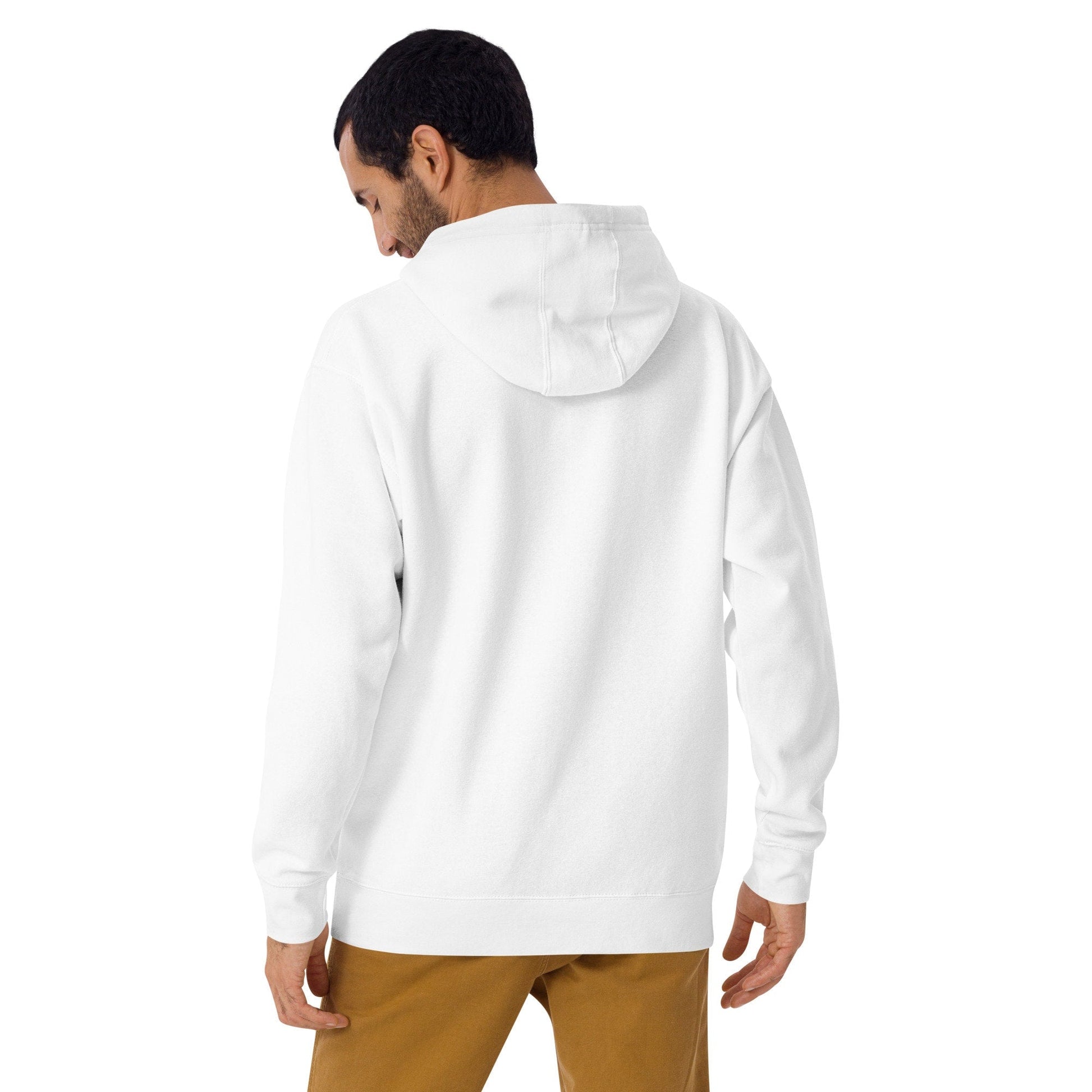 Unisex MF Central Embroidered Hoodie - White - MF Clothing