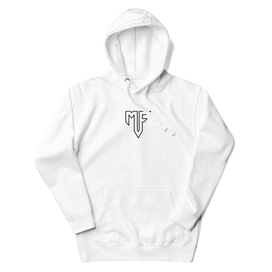 Unisex MF Central Embroidered Hoodie - White - MF Clothing